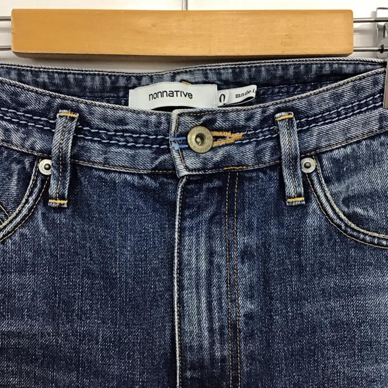 ノンネイティブ nonnative パンツ デニム、ジーンズ デニムパンツ スリムパンツ カジュアルパンツ 0 無地 インディゴ / インディゴ / Indigo メンズ USED 古着 中古 10158488