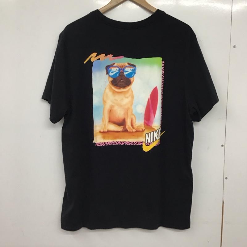 ナイキ NIKE Tシャツ 半袖 半袖カットソー プリントTシャツ クルーネックカットソー XXL ロゴ、文字 ダークグレー / ダークグレー / メンズ USED 古着 中古 10158492