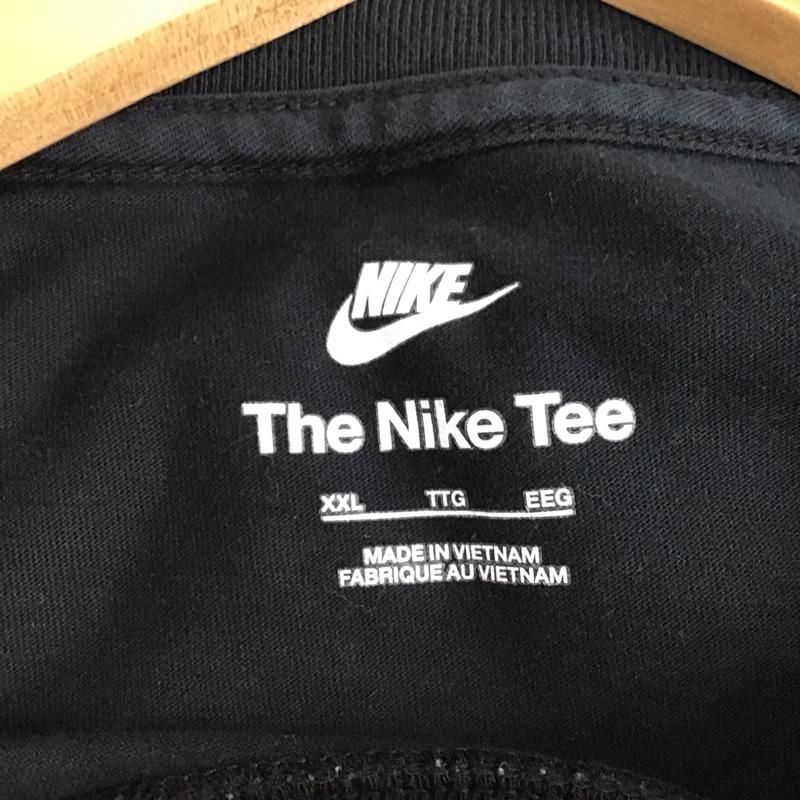 ナイキ NIKE Tシャツ 半袖 半袖カットソー プリントTシャツ クルーネックカットソー XXL ロゴ、文字 ダークグレー / ダークグレー / メンズ USED 古着 中古 10158492