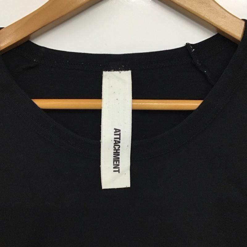 アタッチメント ATTACHMENT Tシャツ 長袖 長袖カットソー プリントカットソー クルーネック 1 無地 黒 / ブラック / black メンズ USED 古着 中古 10158495