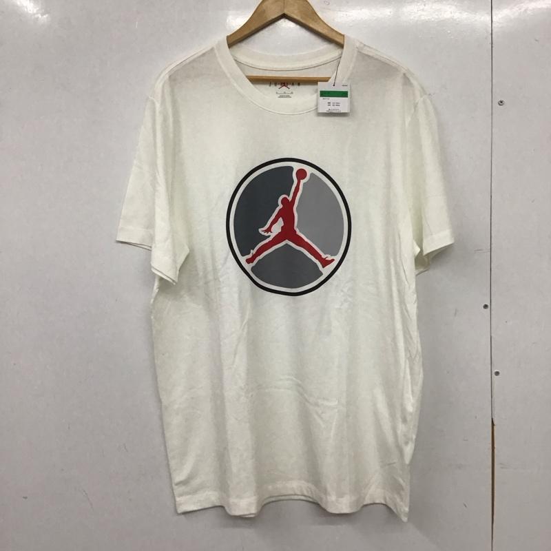 エアジョーダン AIR JORDAN Tシャツ 半袖 半袖カットソー プリントTシャツ クルーネックカットソー XL プリント 白 / ホワイト / white メンズ USED 古着 中古 10158496