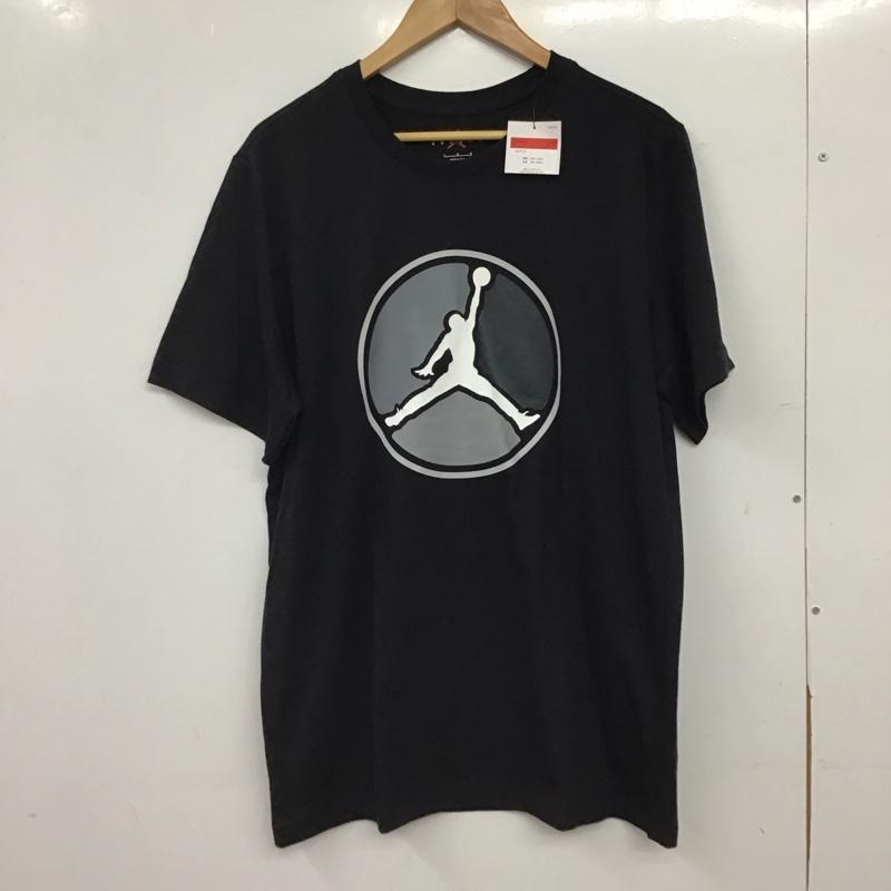 エアジョーダン AIR JORDAN Tシャツ 半袖 半袖カットソー プリントTシャツ クルーネックカットソー LL プリント 黒 / ブラック / black メンズ USED 古着 中古 10158497