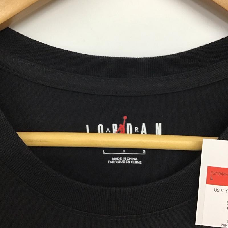 エアジョーダン AIR JORDAN Tシャツ 半袖 半袖カットソー プリントTシャツ クルーネックカットソー LL プリント 黒 / ブラック / black メンズ USED 古着 中古 10158497