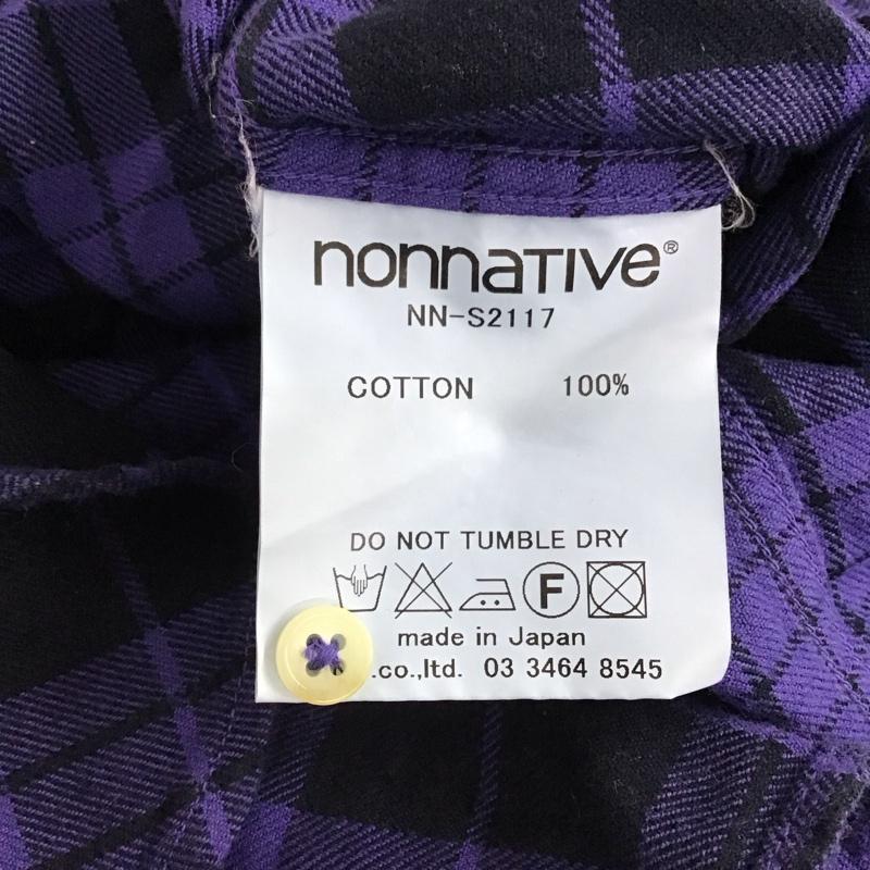 ノンネイティブ nonnative シャツ、ブラウス 半袖 半袖シャツ チェックシャツ ノーカラーシャツ 1 チェック マルチカラー / マルチカラー / multicolor メンズ USED 古着 中古 10158498
