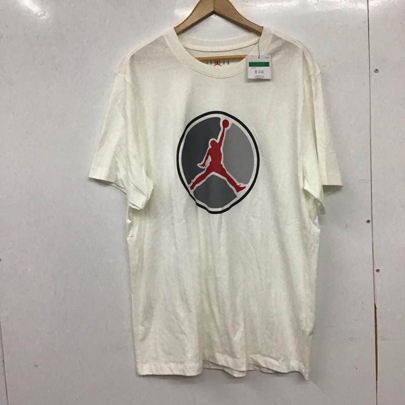 エアジョーダン AIR JORDAN Tシャツ 半袖 半袖カットソー プリントTシャツ クルーネックカットソー XL ロゴ、文字 白 / ホワイト / white メンズ USED 古着 中古 10158500