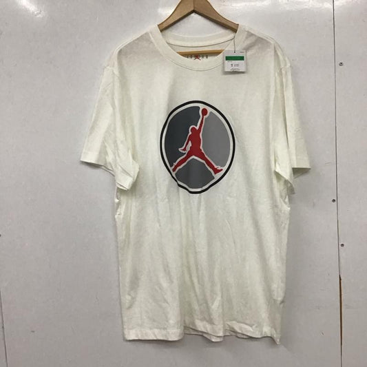 エアジョーダン AIR JORDAN Tシャツ 半袖 半袖カットソー プリントTシャツ クルーネックカットソー XL ロゴ、文字 白 / ホワイト / white メンズ USED 古着 中古 10158500
