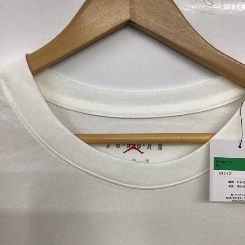 エアジョーダン AIR JORDAN Tシャツ 半袖 半袖カットソー プリントTシャツ クルーネックカットソー XL ロゴ、文字 白 / ホワイト / white メンズ USED 古着 中古 10158500