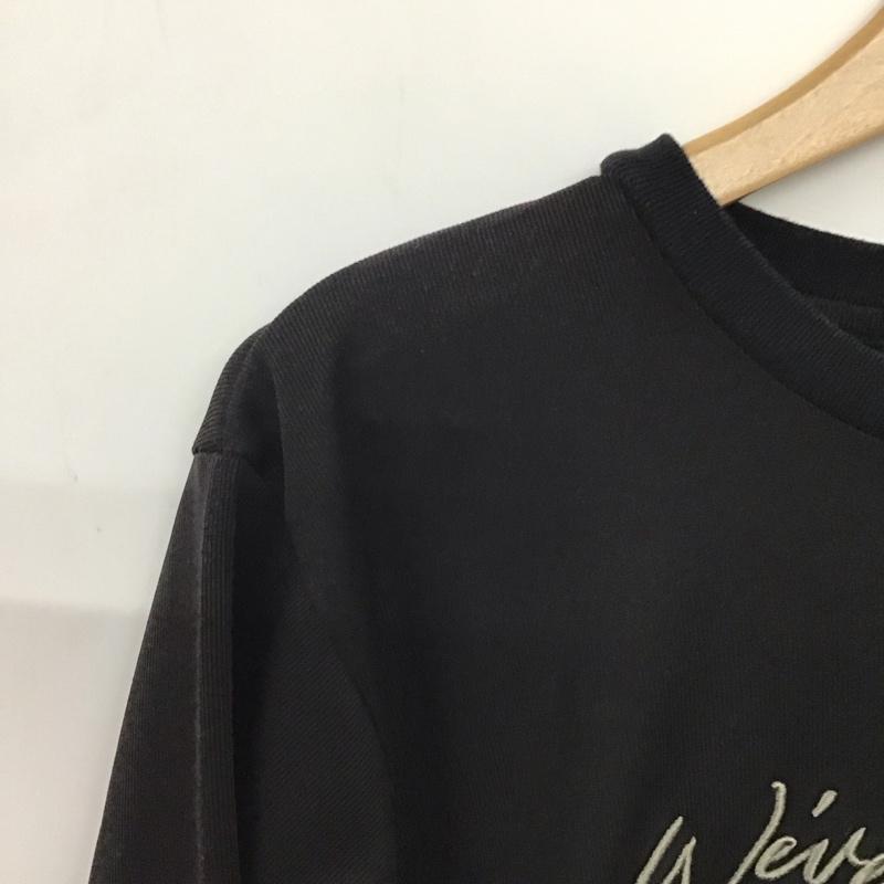 アズールバイマウジー AZUL BY MOUSSY カットソー 長袖 長袖カットソー プリントカットソー クルーネック M ロゴ、文字 黒 / ブラック / black メンズ USED 古着 中古 10158501