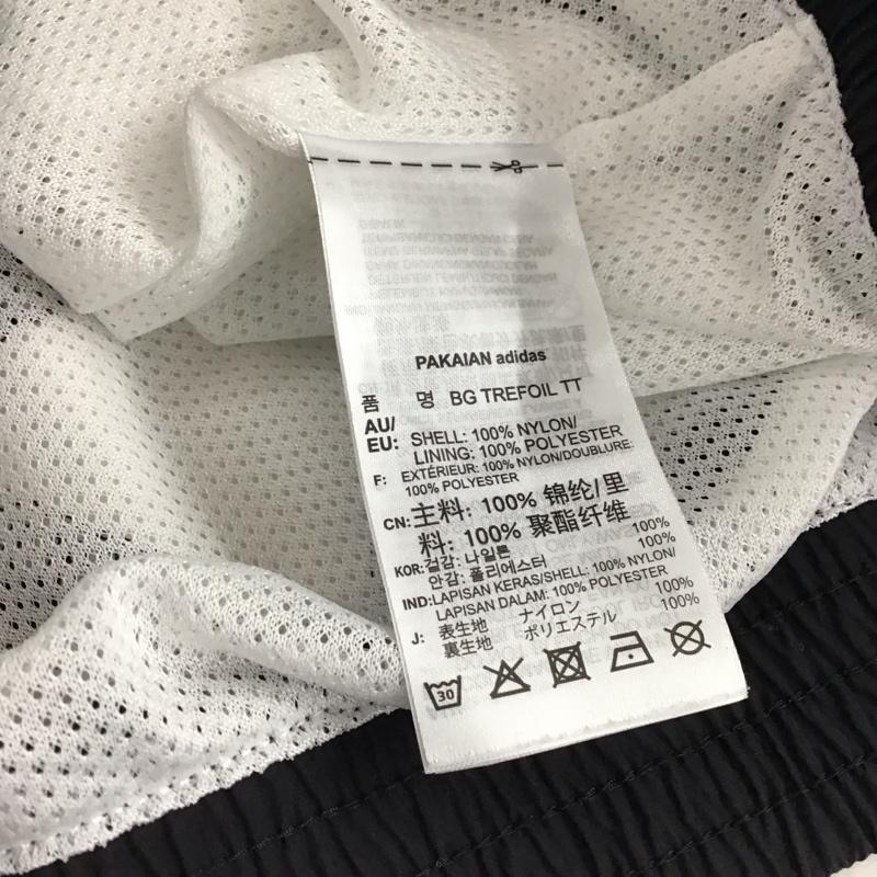 アディダス adidas ジャケット、上着 ジャンパー、ブルゾン ジップアップジャケット ナイロンジャケット アウター M ロゴ、文字 白 / ホワイト / white X 黒 / ブラック / black メンズ USED 古着 中古 10158502