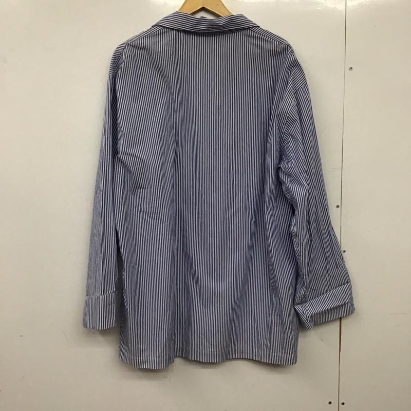ポロバイラルフローレン Polo by RALPH LAUREN シャツ、ブラウス 長袖 長袖シャツ ストライプシャツ カラーシャツ L ストライプ 白 / ホワイト / white X 青 / ブルー / blue メンズ USED 古着 中古 10158504