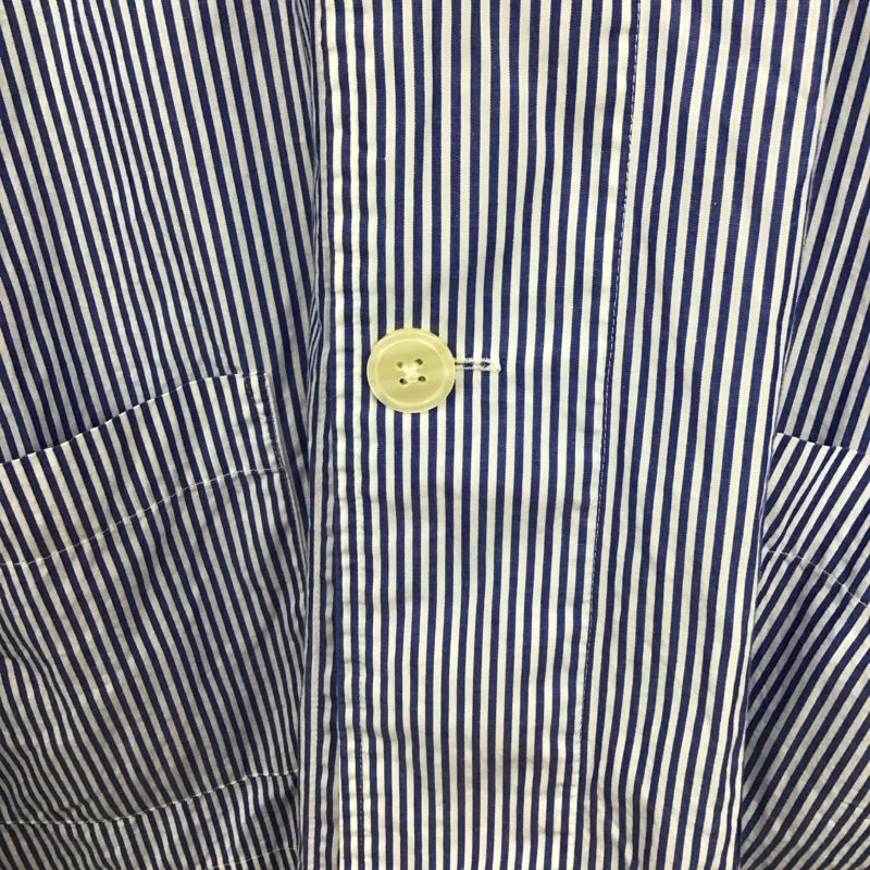 ポロバイラルフローレン Polo by RALPH LAUREN シャツ、ブラウス 長袖 長袖シャツ ストライプシャツ カラーシャツ L ストライプ 白 / ホワイト / white X 青 / ブルー / blue メンズ USED 古着 中古 10158504