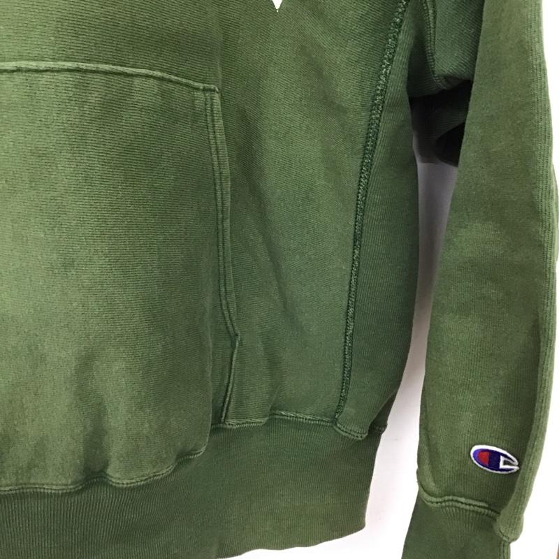チャンピオン Campion パーカー 長袖 長袖パーカー プルオーバーパーカー スウェット L ロゴ、文字 カーキ / カーキ / khaki メンズ USED 古着 中古 10158506