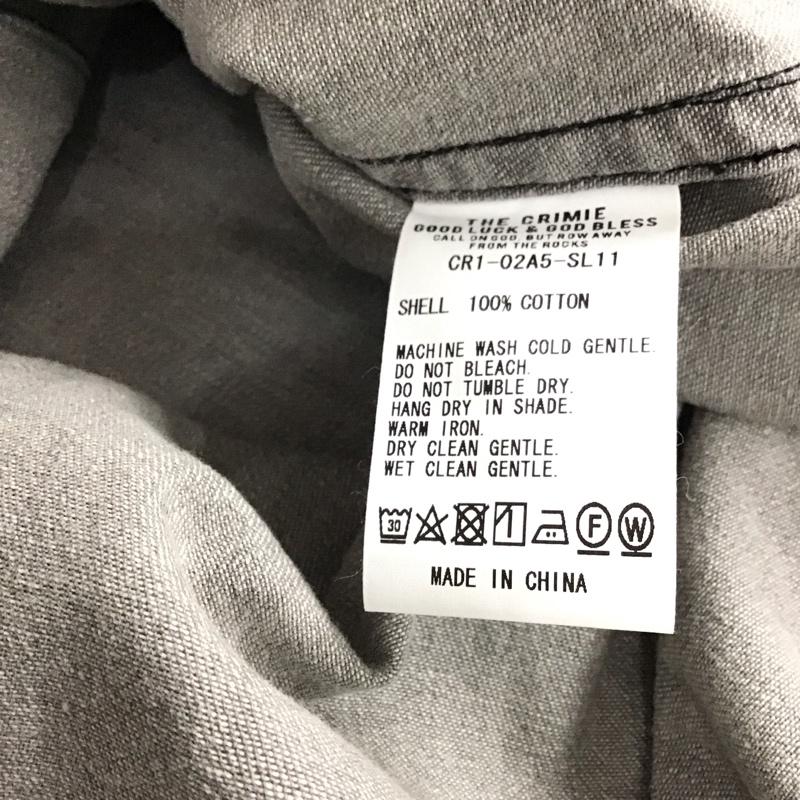 クライミー CRIMIE シャツ、ブラウス 長袖 長袖シャツ 無地シャツ カラーシャツ XL 無地 ダークグレー / ダークグレー / メンズ USED 古着 中古 10158507