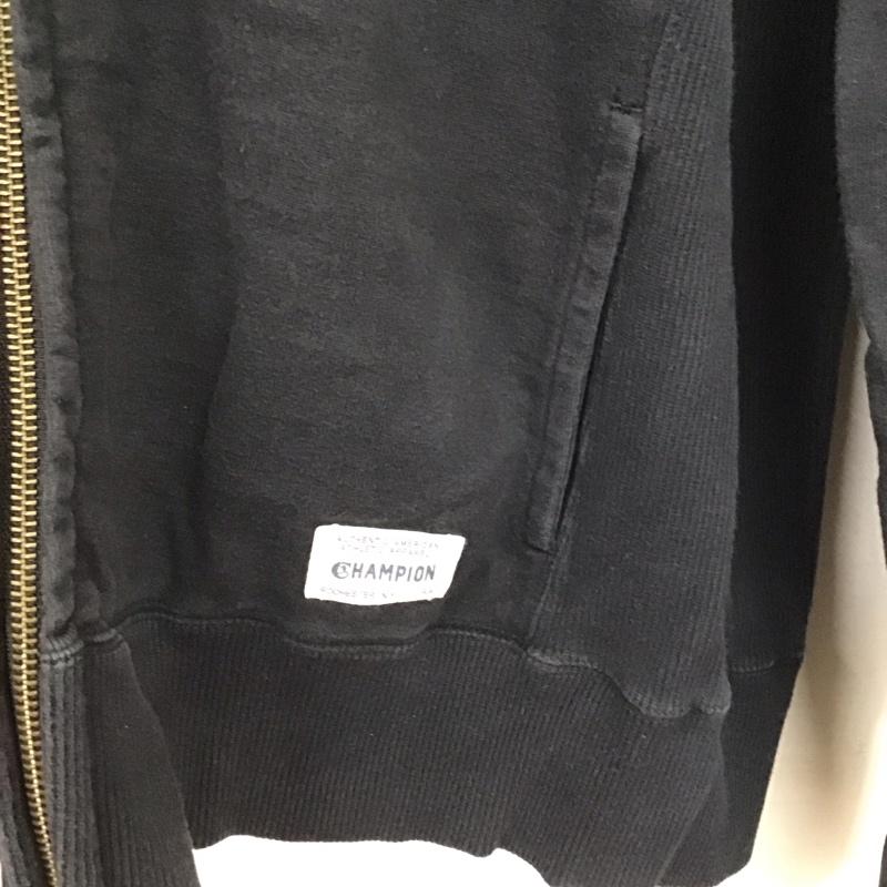 チャンピオン Champion パーカー 長袖 ジップアップ長袖パーカー スウェットパーカー L ロゴ、文字 紺 / ネイビー / navy メンズ USED 古着 中古 10158508
