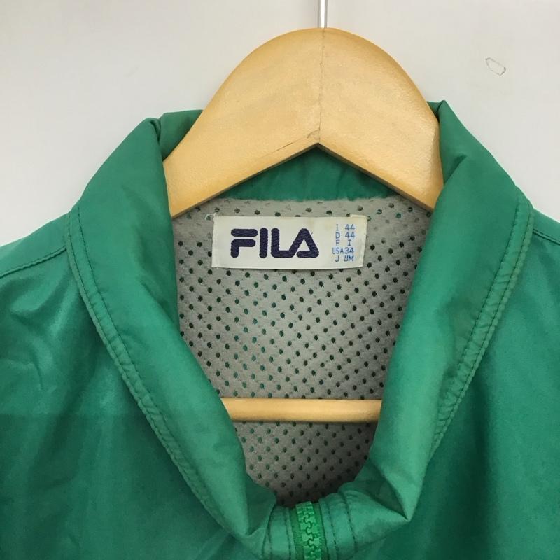 フィラ FILA ジャケット、上着 ジャンパー、ブルゾン M ロゴ、文字 白 / ホワイト / white X 赤 / レッド / red X 緑 / グリーン / green メンズ USED 古着 中古 10158509