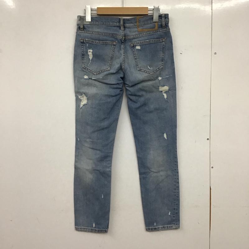 ザラ ZARA パンツ デニム、ジーンズ 無地 水色 / ライトブルー / レディース USED 古着 中古 10158514