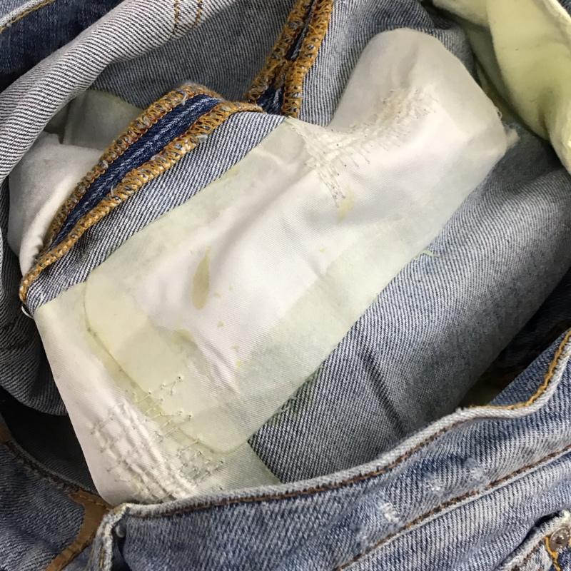 ザラ ZARA パンツ デニム、ジーンズ 無地 水色 / ライトブルー / レディース USED 古着 中古 10158514