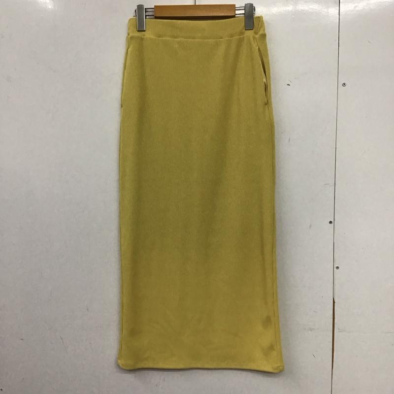 ローリーズファーム LOWRYS FARM スカート ロングスカート FREE 無地 黄 / イエロー / yellow レディース USED 古着 中古 10158516
