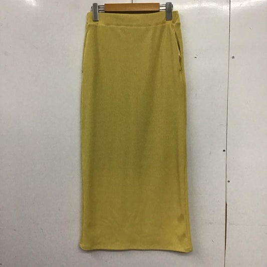 ローリーズファーム LOWRYS FARM スカート ロングスカート FREE 無地 黄 / イエロー / yellow レディース USED 古着 中古 10158516