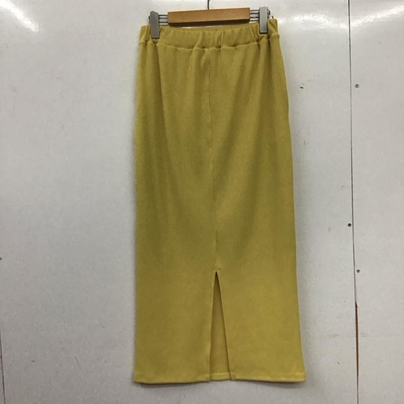 ローリーズファーム LOWRYS FARM スカート ロングスカート FREE 無地 黄 / イエロー / yellow レディース USED 古着 中古 10158516