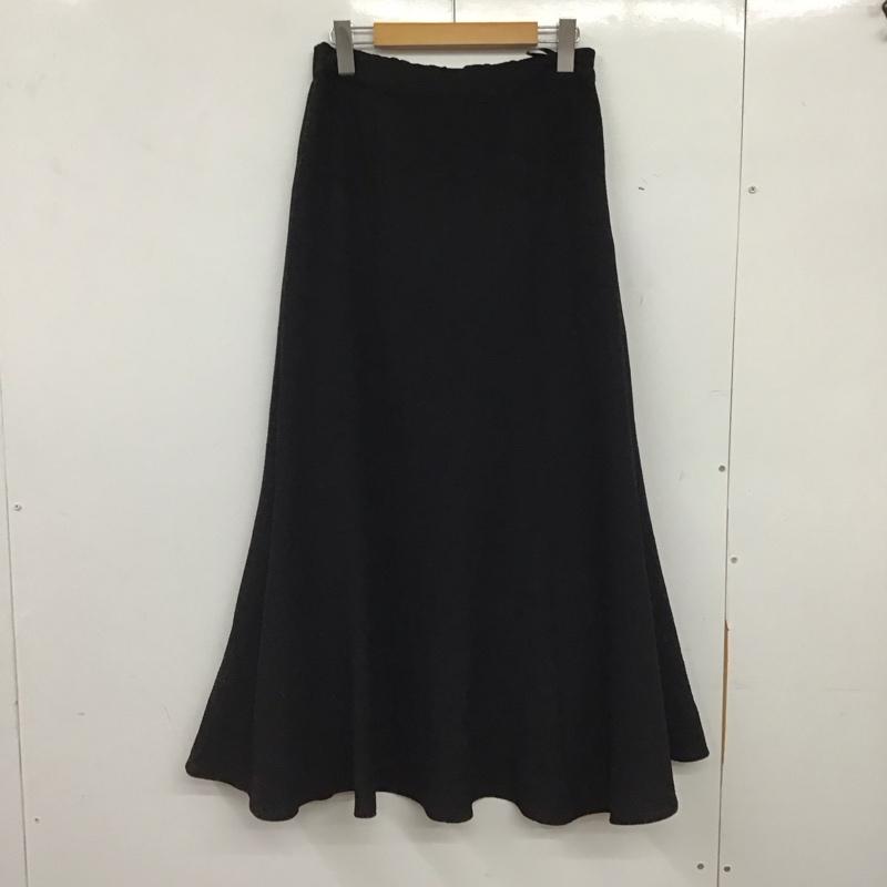 ローリーズファーム LOWRYS FARM スカート ロングスカート L 無地 黒 / ブラック / black レディース USED 古着 中古 10158518