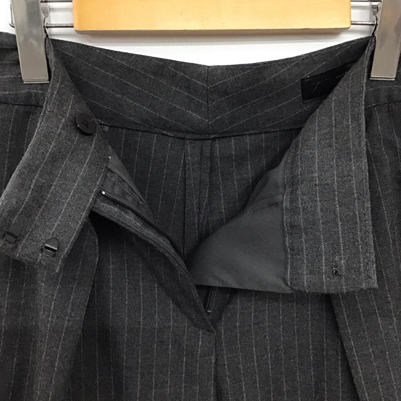 ザラ ZARA パンツ スラックス XS ストライプ チャコールグレー / チャコールグレー / レディース USED 古着 中古 10158523