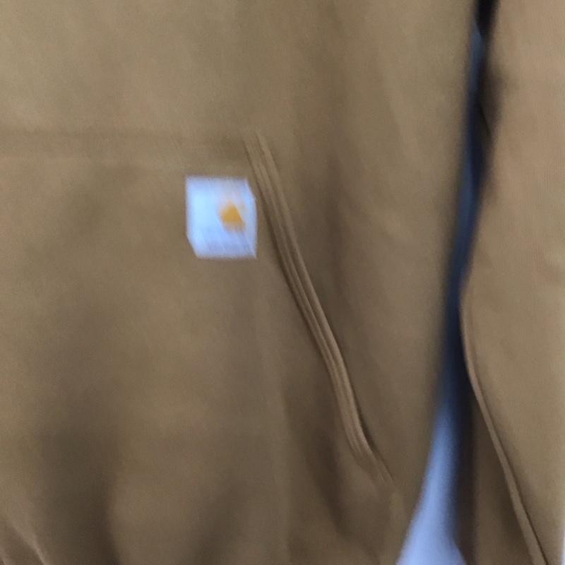 カーハート Carhartt パーカー 長袖 長袖パーカー プルオーバーパーカー スウェット S ロゴ、文字 キャメル / キャメル / メンズ USED 古着 中古 10158524