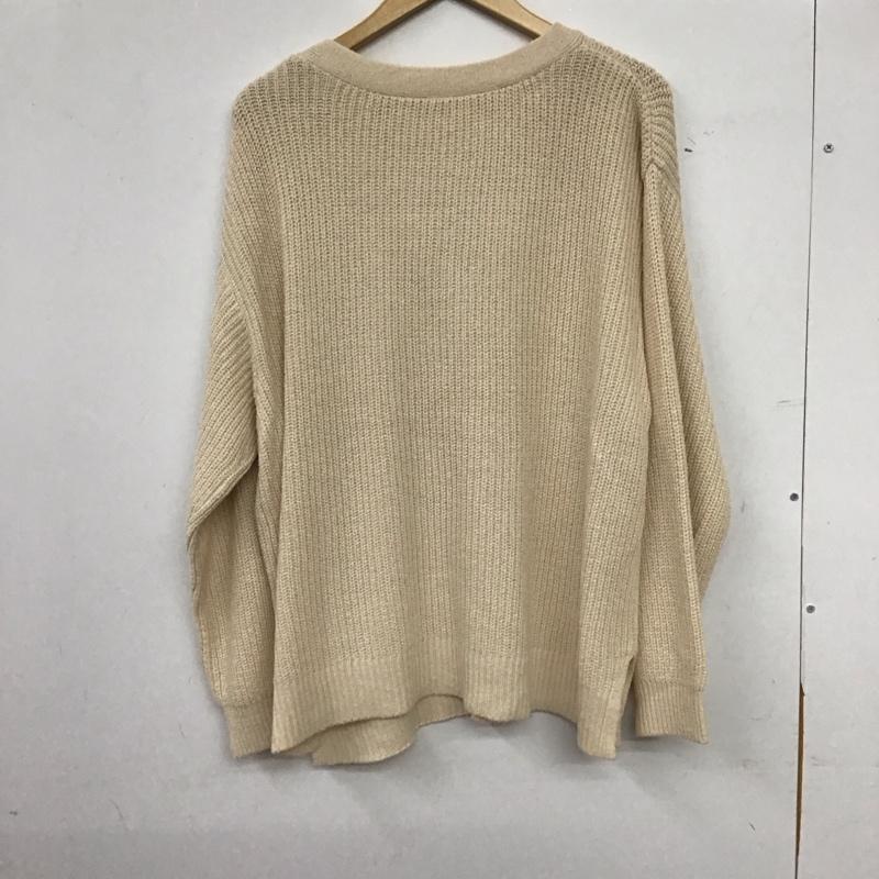 ローリーズファーム LOWRYS FARM ニット、セーター 長袖 FREE 無地 ベージュ / ベージュ / beige レディース USED 古着 中古 10158525
