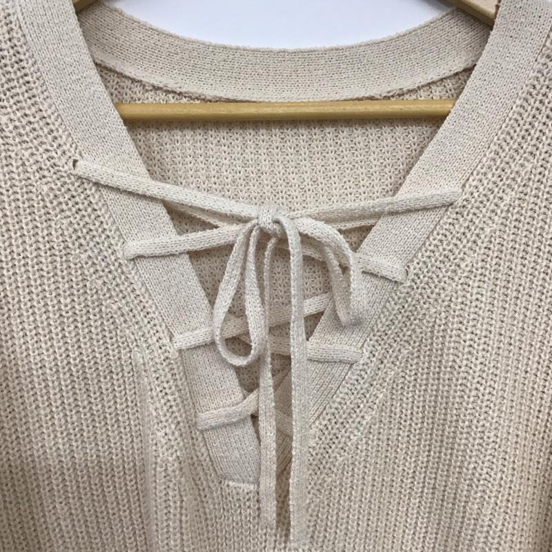 ローリーズファーム LOWRYS FARM ニット、セーター 長袖 FREE 無地 ベージュ / ベージュ / beige レディース USED 古着 中古 10158525