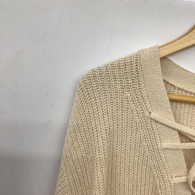 ローリーズファーム LOWRYS FARM ニット、セーター 長袖 FREE 無地 ベージュ / ベージュ / beige レディース USED 古着 中古 10158525