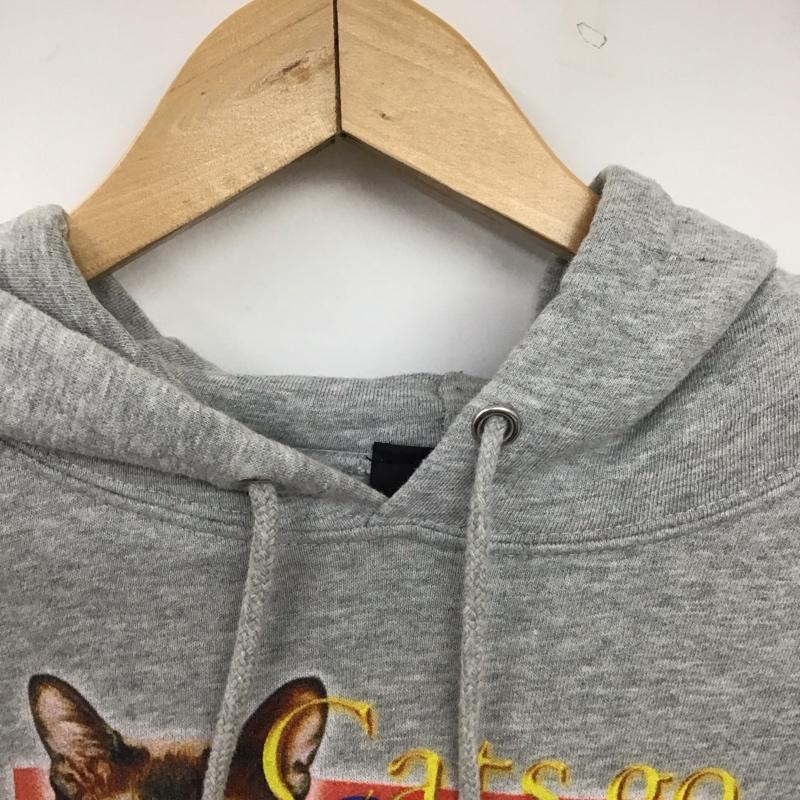 ビームス BEAMS パーカー 長袖 長袖パーカー プルオーバーパーカー スウェット M プリント 灰 / グレー / gray メンズ USED 古着 中古 10158526