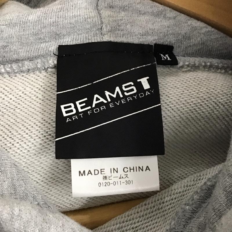 ビームス BEAMS パーカー 長袖 長袖パーカー プルオーバーパーカー スウェット M プリント 灰 / グレー / gray メンズ USED 古着 中古 10158526