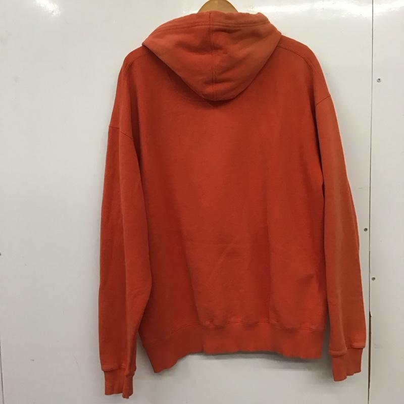 チャンピオン Champion パーカー 長袖 長袖パーカー プルオーバーパーカー スウェット ロゴ、文字 橙 / オレンジ / orange メンズ USED 古着 中古 10158527