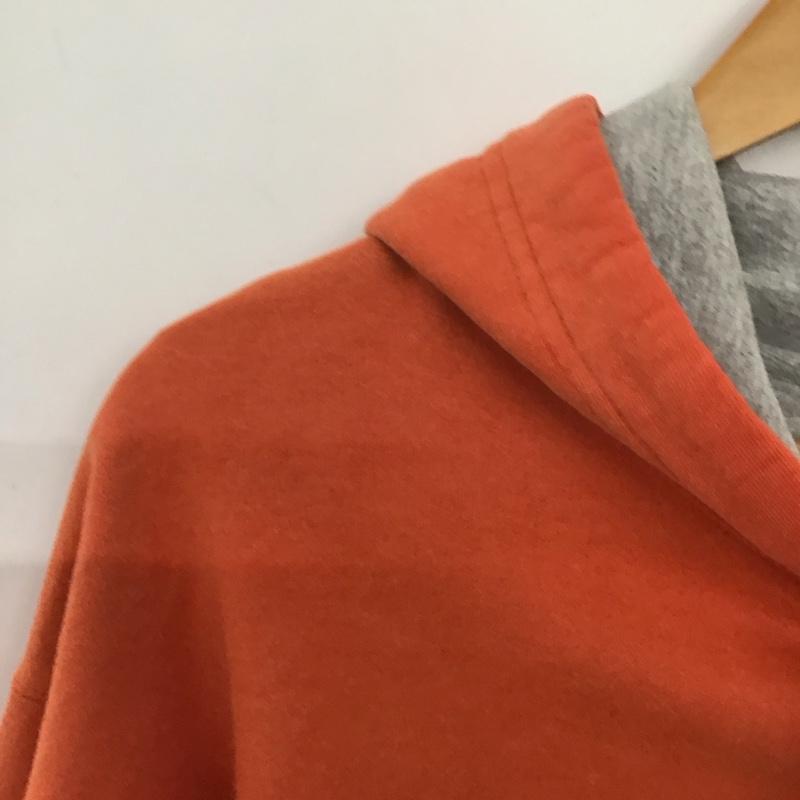 チャンピオン Champion パーカー 長袖 長袖パーカー プルオーバーパーカー スウェット ロゴ、文字 橙 / オレンジ / orange メンズ USED 古着 中古 10158527
