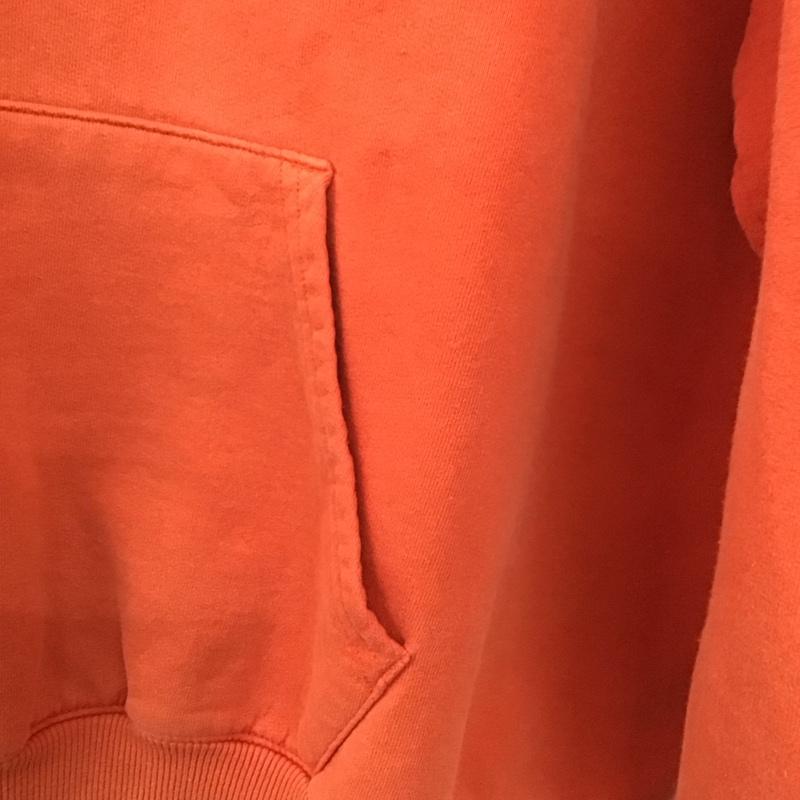チャンピオン Champion パーカー 長袖 長袖パーカー プルオーバーパーカー スウェット ロゴ、文字 橙 / オレンジ / orange メンズ USED 古着 中古 10158527