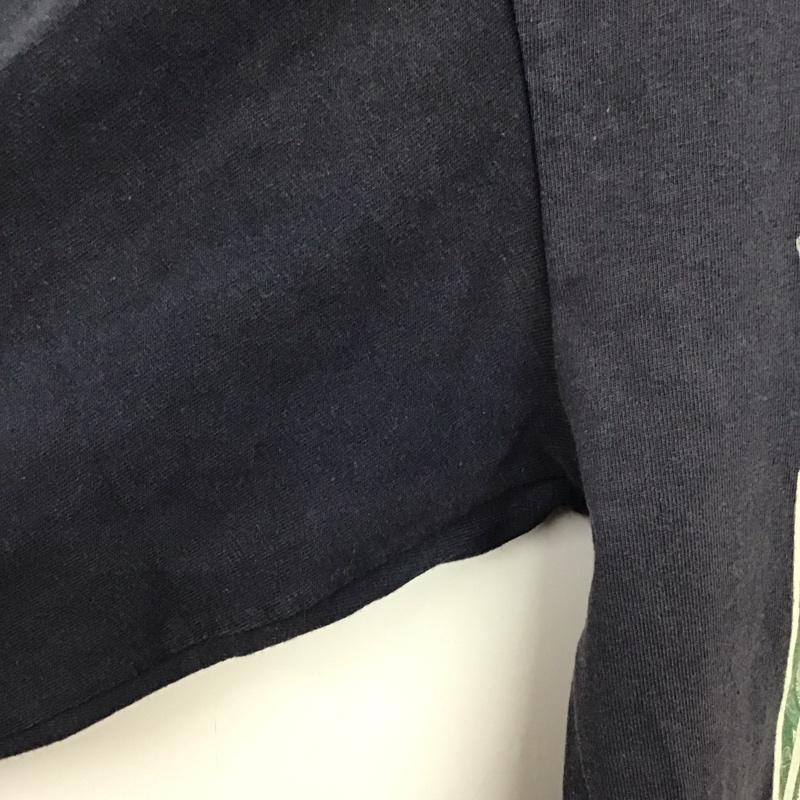 ステューシー STUSSY カットソー 長袖 長袖カットソー プリントカットソー クルーネック M プリント 紺 / ネイビー / navy メンズ USED 古着 中古 10158530
