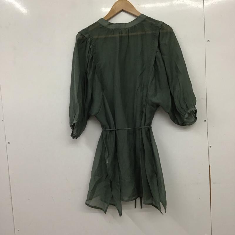 ローリーズファーム LOWRYS FARM シャツ、ブラウス 七分袖 FREE 無地 緑 / グリーン / green レディース USED 古着 中古 10158531