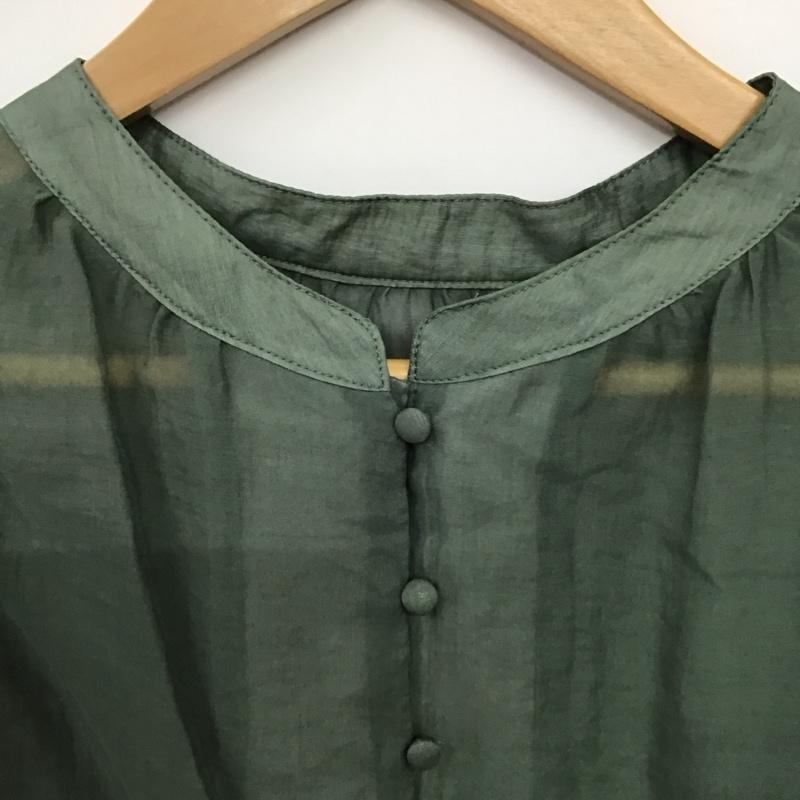 ローリーズファーム LOWRYS FARM シャツ、ブラウス 七分袖 FREE 無地 緑 / グリーン / green レディース USED 古着 中古 10158531
