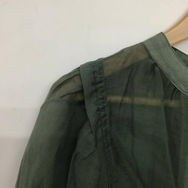 ローリーズファーム LOWRYS FARM シャツ、ブラウス 七分袖 FREE 無地 緑 / グリーン / green レディース USED 古着 中古 10158531