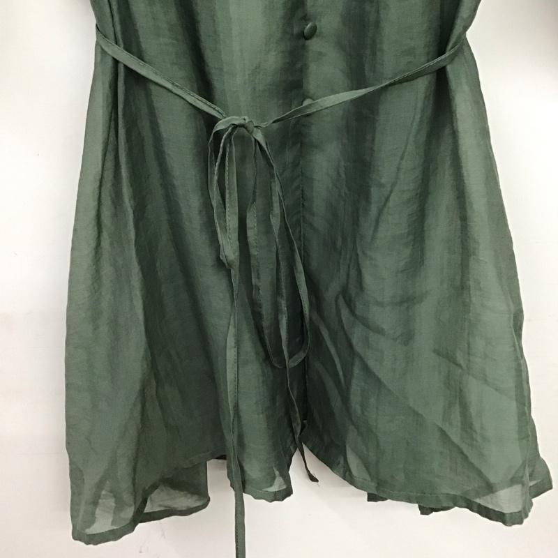 ローリーズファーム LOWRYS FARM シャツ、ブラウス 七分袖 FREE 無地 緑 / グリーン / green レディース USED 古着 中古 10158531