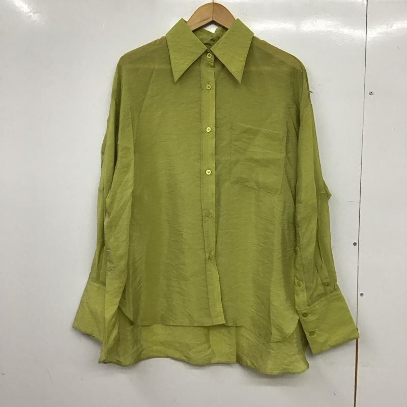ローリーズファーム LOWRYS FARM シャツ、ブラウス 長袖 FREE 無地 黄緑 / イエローグリーン / レディース USED 古着 中古 10158532