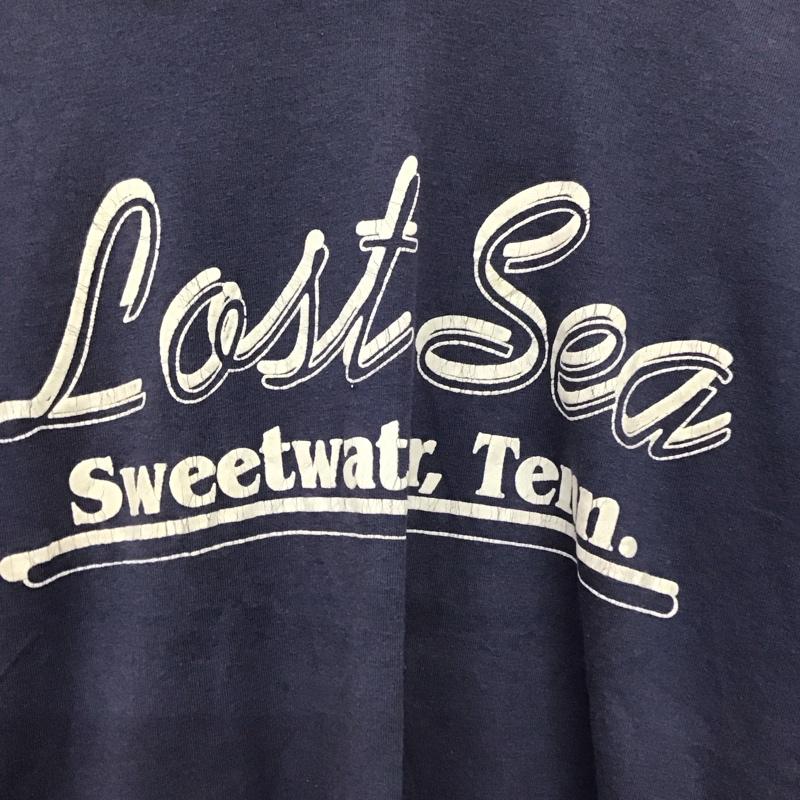 フルーツオブザルーム FRUIT OF THE LOOM Tシャツ 半袖 半袖カットソー プリントTシャツ クルーネックカットソー M ロゴ、文字 紺 / ネイビー / navy メンズ USED 古着 中古 10158533