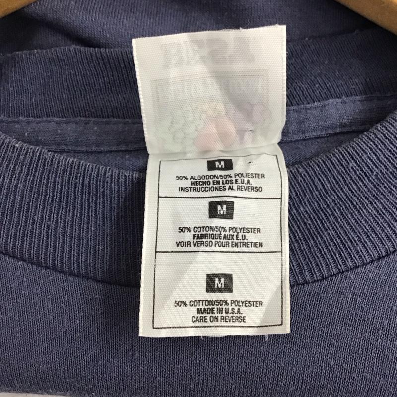 フルーツオブザルーム FRUIT OF THE LOOM Tシャツ 半袖 半袖カットソー プリントTシャツ クルーネックカットソー M ロゴ、文字 紺 / ネイビー / navy メンズ USED 古着 中古 10158533