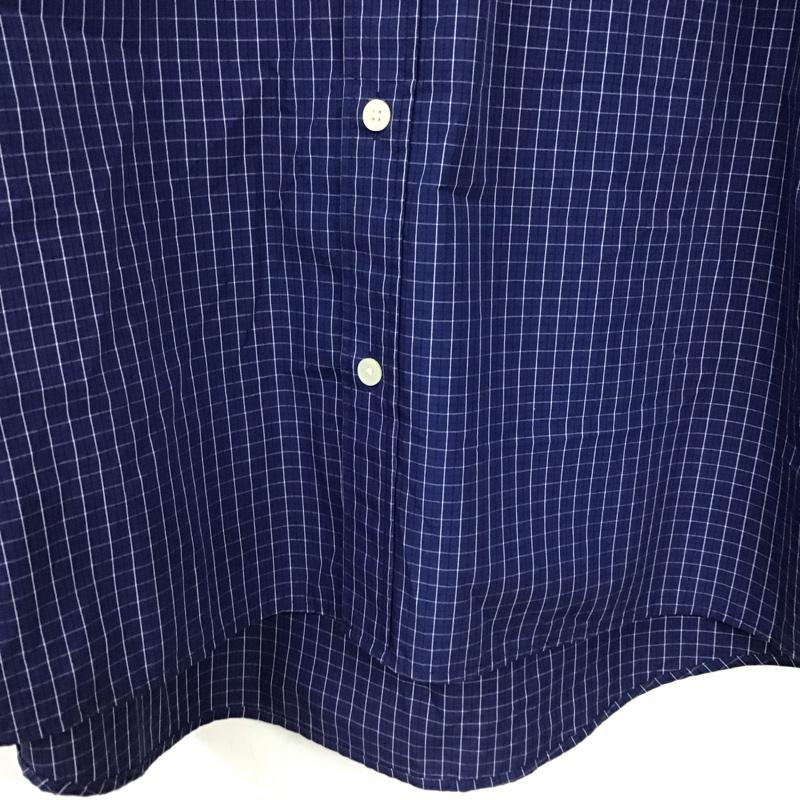 ジーユー GU シャツ、ブラウス 長袖 長袖シャツ チェックシャツ カラーシャツ ボタンダウンシャツ L チェック 青 / ブルー / blue メンズ USED 古着 中古 10158535