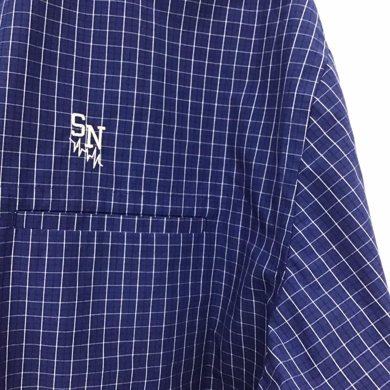 ジーユー GU シャツ、ブラウス 長袖 長袖シャツ チェックシャツ カラーシャツ ボタンダウンシャツ L チェック 青 / ブルー / blue メンズ USED 古着 中古 10158535