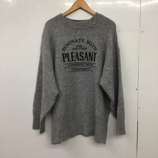 レプシィム LEPSIM ニット、セーター 長袖 FREE ロゴ、文字 灰 / グレー / gray レディース USED 古着 中古 10158536