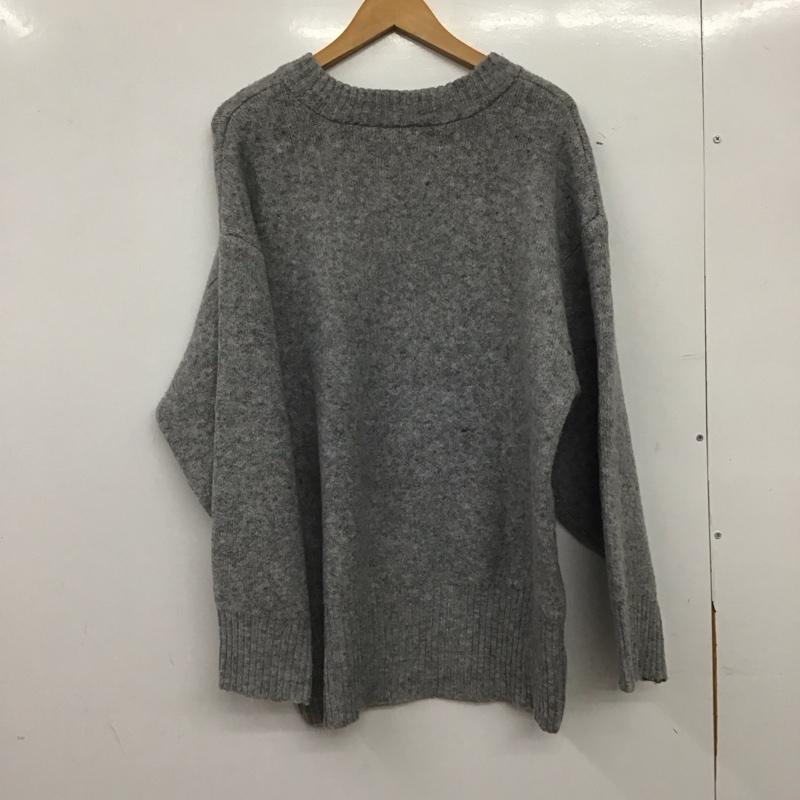 レプシィム LEPSIM ニット、セーター 長袖 FREE ロゴ、文字 灰 / グレー / gray レディース USED 古着 中古 10158536