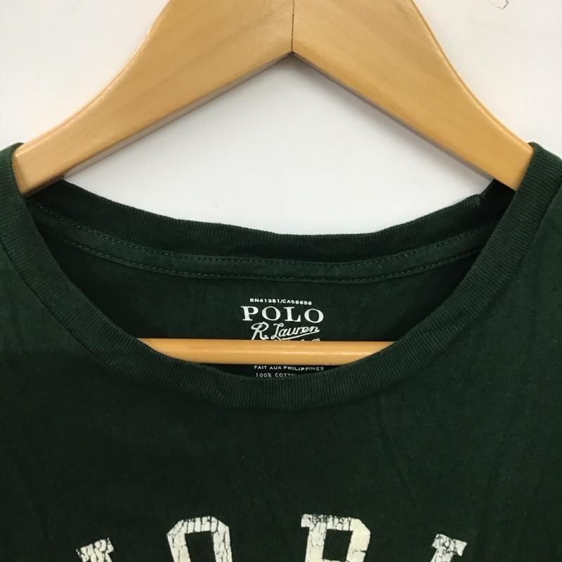 ポロラルフローレン POLO RALPH LAUREN Tシャツ 半袖 半袖カットソー プリントTシャツ クルーネックカットソー S ロゴ、文字 緑 / グリーン / green メンズ USED 古着 中古 10158537