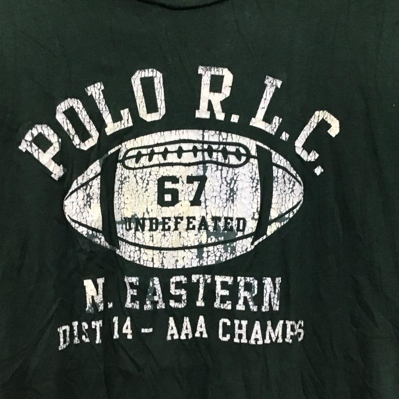 ポロラルフローレン POLO RALPH LAUREN Tシャツ 半袖 半袖カットソー プリントTシャツ クルーネックカットソー S ロゴ、文字 緑 / グリーン / green メンズ USED 古着 中古 10158537