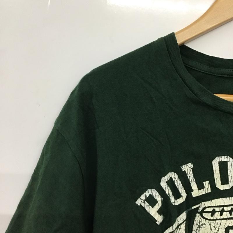 ポロラルフローレン POLO RALPH LAUREN Tシャツ 半袖 半袖カットソー プリントTシャツ クルーネックカットソー S ロゴ、文字 緑 / グリーン / green メンズ USED 古着 中古 10158537